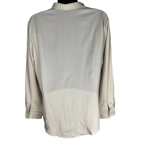 New Turndown Collar Men Dress Shirt Loose Style Button Down for Business Work - Picture 2 of 7